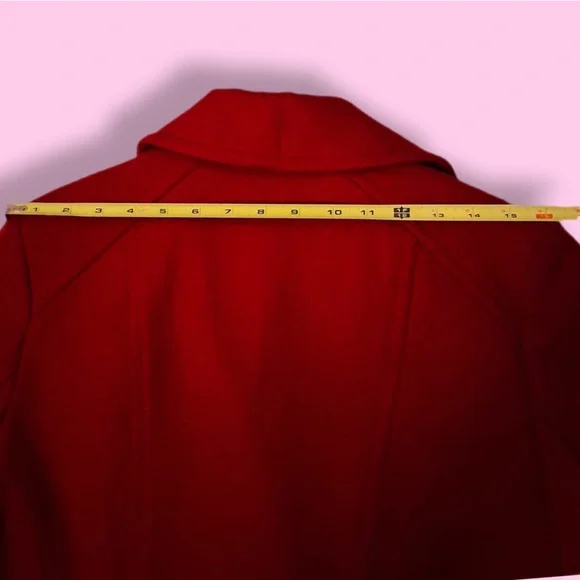 LONDON FOG Red Peacoat NWT Women's Medium Wool Coat Single-Breasted Jacket New - Picture 10 of 15